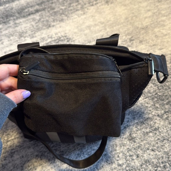 Black Mini Commuter Sling Bag with Camouflage Strap and Cell Phone Holder - Picture 11 of 11